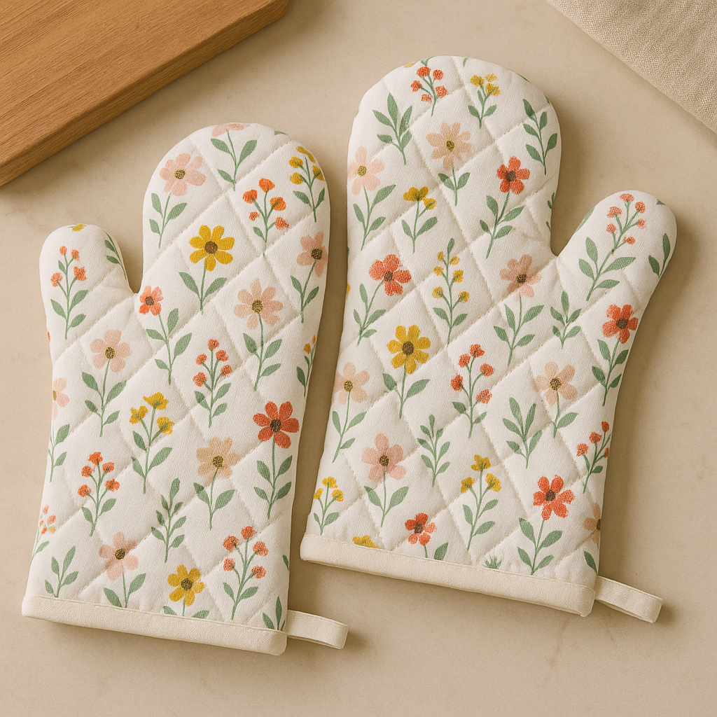 Quilted Oven Mitt Pair